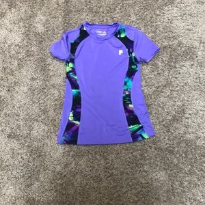 Purple/multi colored athletic shirt